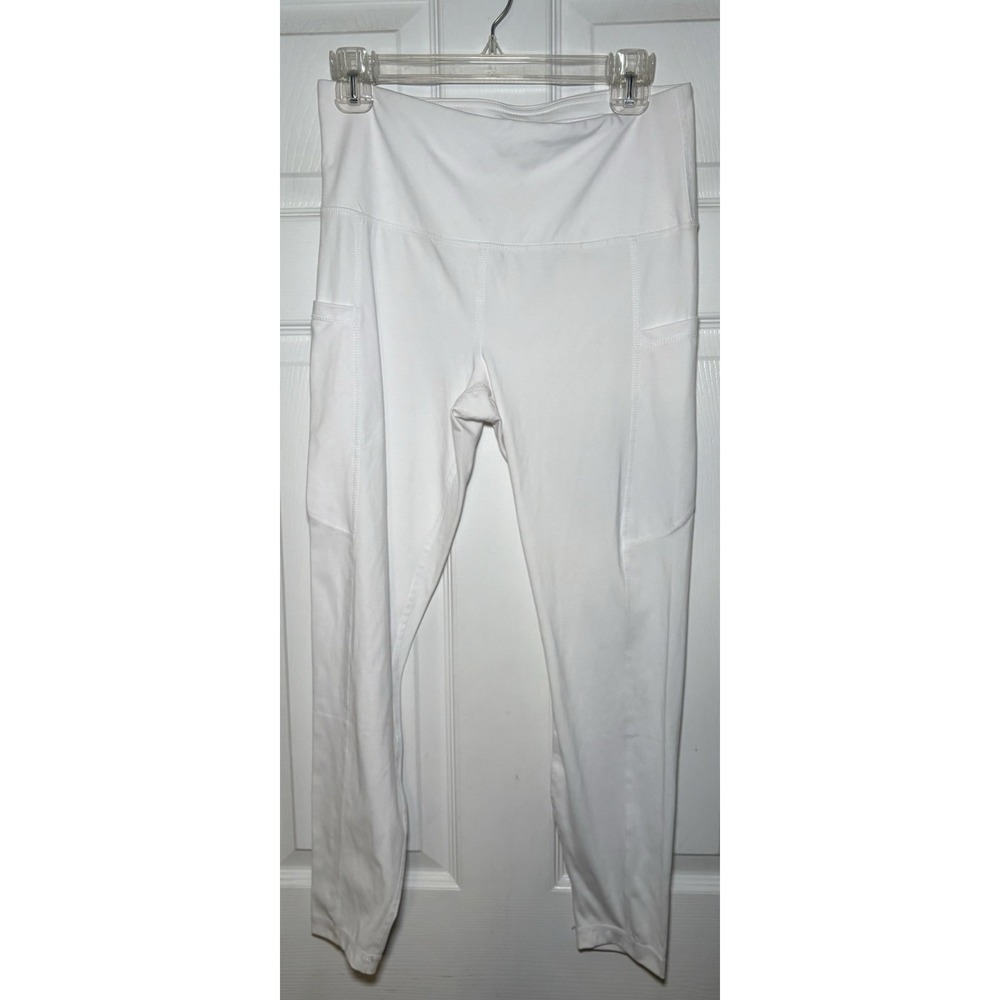 YOGALICIOUS women's White yoga pants Large